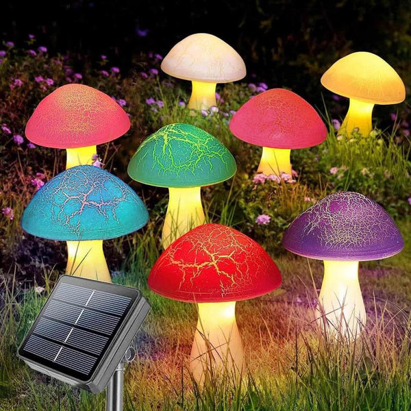 Color-Changing Solar Mushroom Garden Lights