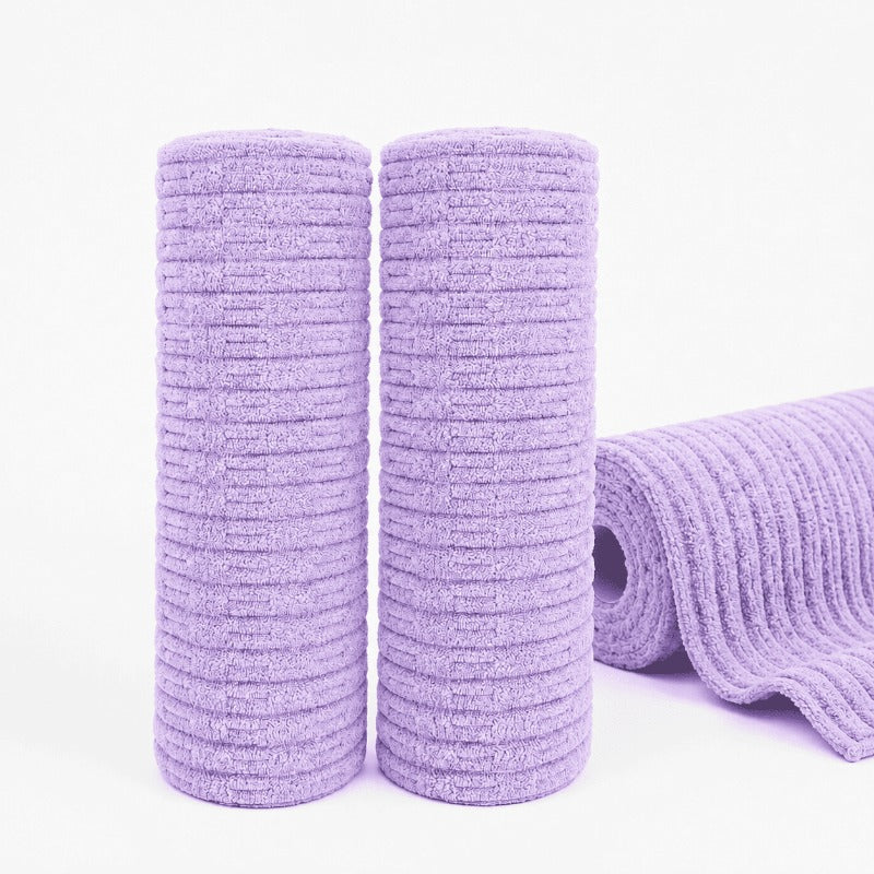 Lilac purple reusable microfiber towel rolls
